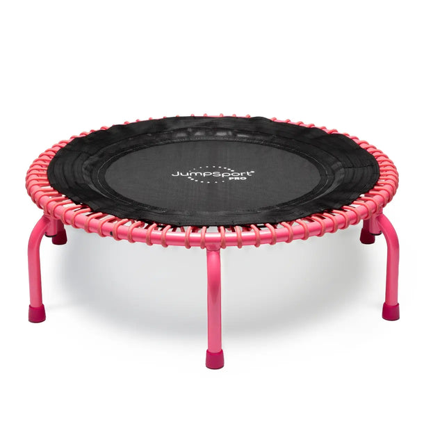 JumpSport 39 inch PRO trampoline model TRUE COLORS "Blossom" in pink laying flat