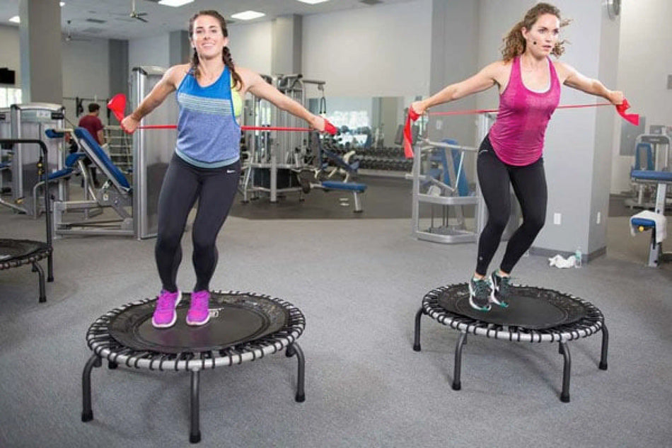 athletes rebounding on jumpsport trampoline