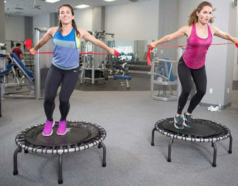 athletes rebounding on jumpsport trampoline