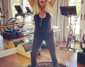 Goldie Hawn on JumpSport Trampoline