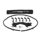 Jumpsport PRO three piece frame components, mat, legs and cords on a white background